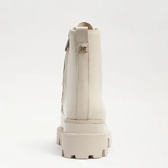 Sam Edelman Garret EC0226074 Boot Women 6.5 Ivory Leather Platform Combat ZAP414 - Picture 11 of 14